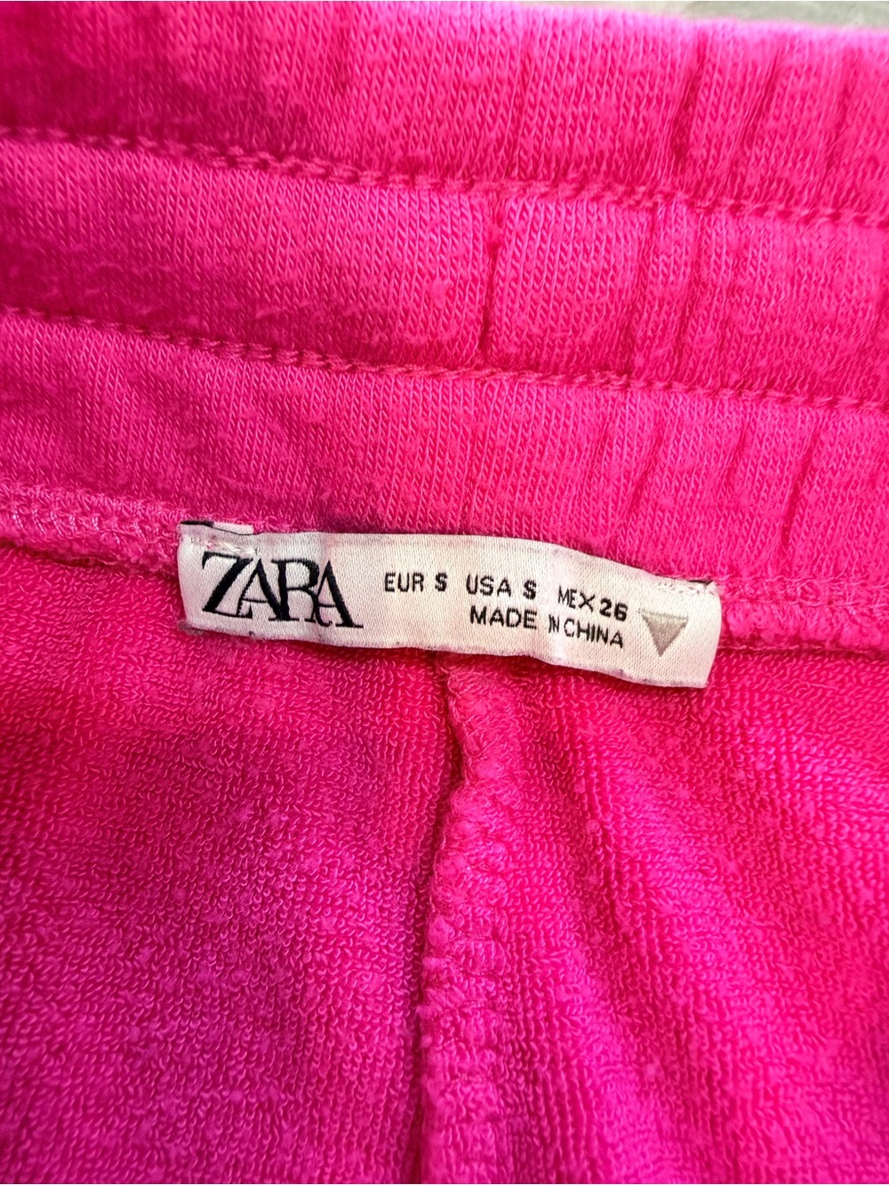 Zara Hot Pink Lounge Shorts Womens Small Casual Summer Sweat Shorts - Picture 4 of 8